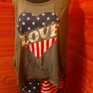 Bobbie brooks 2pc flag outfit sz.2x